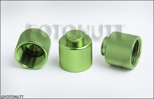   Aluminum Paintball Tank Thread Protectors / Thread Savers in GREEN