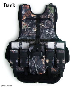 Brand New!! REAL WOODLAND CAMOUFLAGE 4+1 TACTICAL Paintball VEST Harness! (Back Photo)
