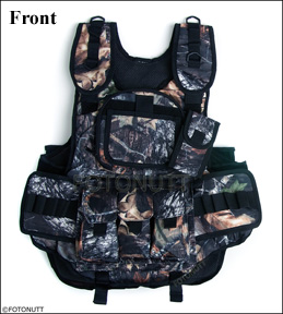 Brand New!! REAL WOODLAND CAMOUFLAGE 4+1 TACTICAL Paintball VEST Harness (Front Photo)
